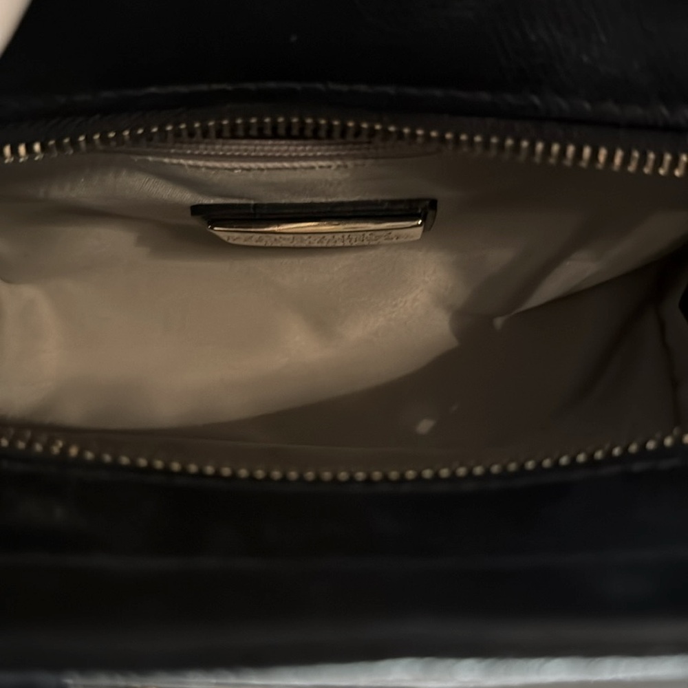 Mario Valentino Black and Gold Crossbody Bag with Studded Clasp NWT - Picture 7 of 10